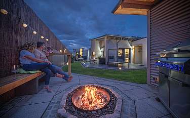 Bungalow 143 Abend am Feuerplatz