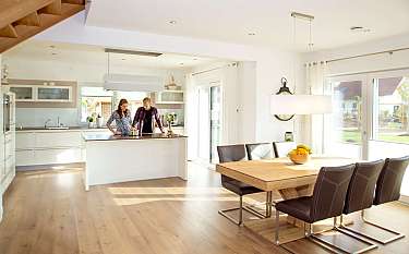 Stadtvilla 247 Moderne Küche mit Essbereich